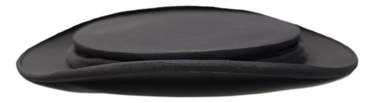 Moe Howard's Collapsible Top Hat, Likely Worn on Stage -- No Size Listed, Though Inner Circumference Measures Approximately 22'' -- Dobbs Fifth Avenue Black Satin Hat Is Near Fine